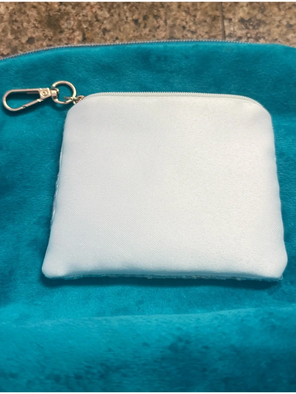 Beaded Pink Bow Card & Key Pouch